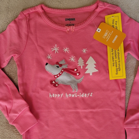Gymboree Girl Pink/White/Red Sleepwear Set Size 5 - Picture 3 of 4